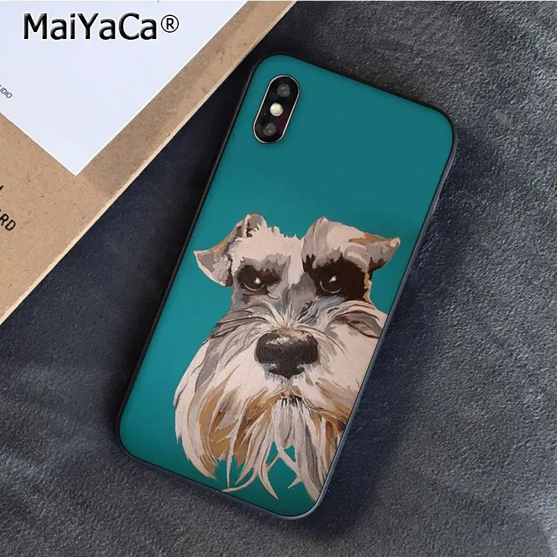 A6 Чехол MaiYaCa Schnauzer Puppy dog Art Для iphone 11 Pro 11Pro Max 5 5Sx 6 7 7plus 8 8Plus X XS MAX XR - Цвет: A6