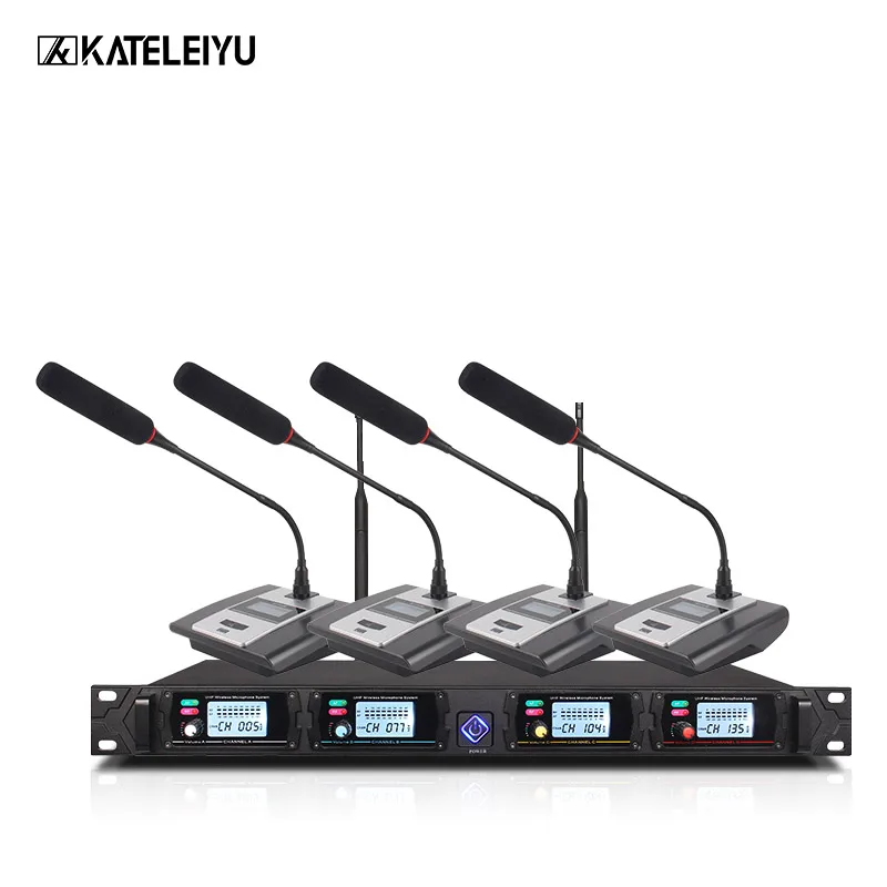 

Профессиональная микрофонная система 8000GT, канал UHF, профессиональный динамический микрофон, 4 Конференц-микрофона