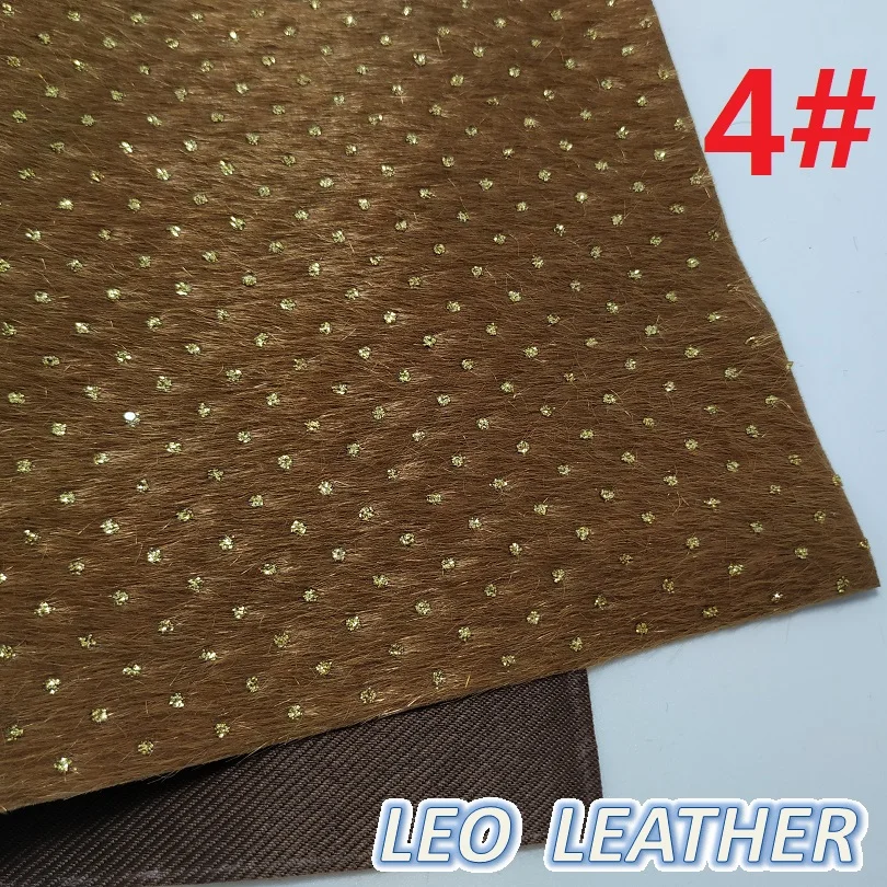 1PCS 21X29CM Immitation cow leather Fabric With Gold Dots For DIY Accessories 9S83A - Цвет: 4