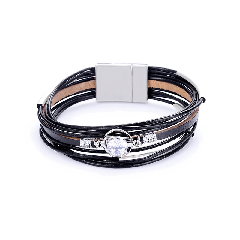 Новинка модный шарм с цирконом ccb трубка многослойный разноцветный шнур из