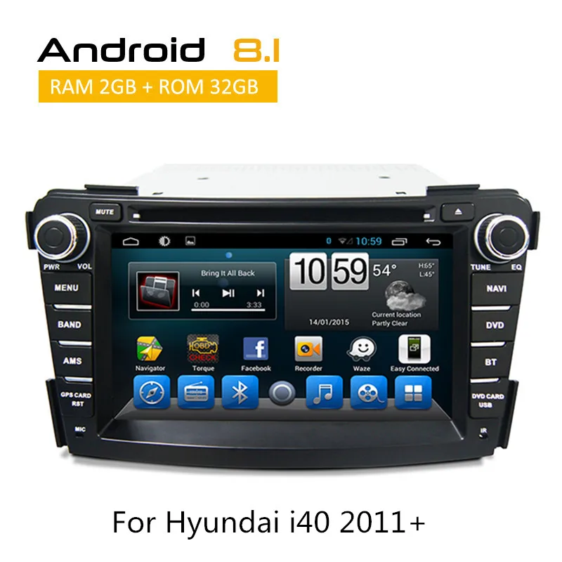 2 Din для hyundai I40 2011 2012 2013 Car audio камера заднего вида dvd cd плеер навигация с сенсорным