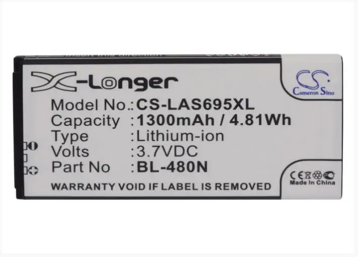 

Аккумулятор Cameron Sino 1300 мАч для LG AS695 LGMS695-R MS695 Optimus M + Plus BL-48ON EAC61758502