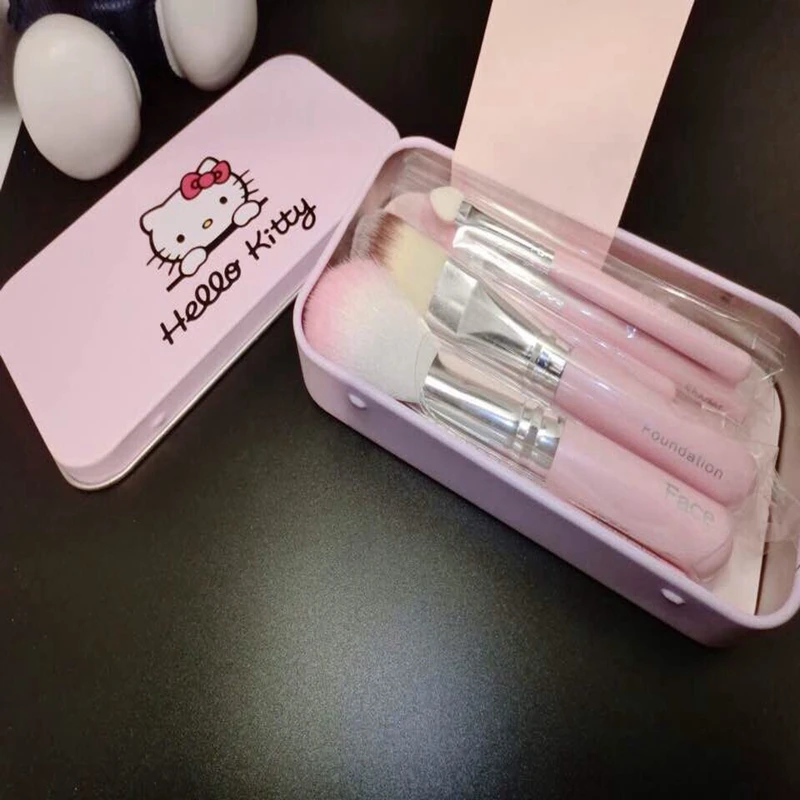 hello kitty 7 Pcs Makeup Brushes Set Powder Foundation Eyeshadow Eyeliner Lip Cosmetic Maquiagem professional | Красота и здоровье