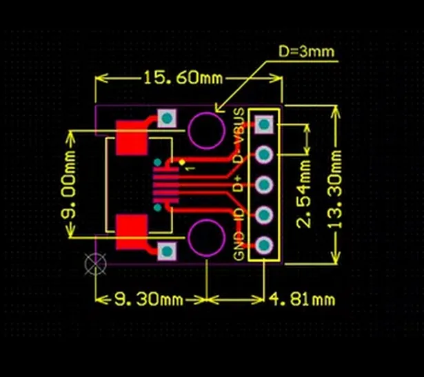 10 шт./лот MICRO USB DIP адаптер 5pin гнездовой разъем конвертер печатной платы типа в