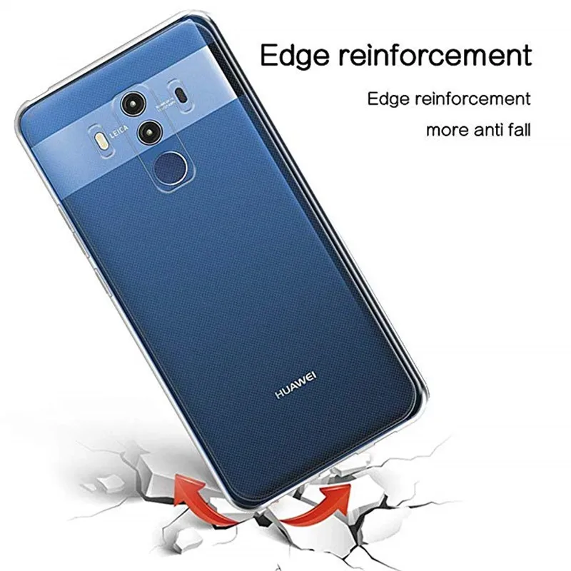 Мягкий прозрачный ТПУ силиконовый чехол для Huawei Mate 10 Porsche дизайн BLA-L29 задняя