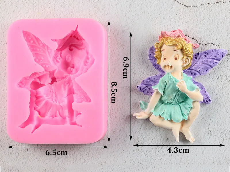 3D Ангел детские силиконовые формы для помадки на торт фея детские DIY украшения торта инструменты Мыло Смола глина конфеты Fimo глина шоколадные формы