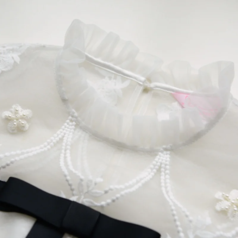 Summer dress pink big doll a word 2016 women's wear white bud silk gauze sexy | Женская одежда