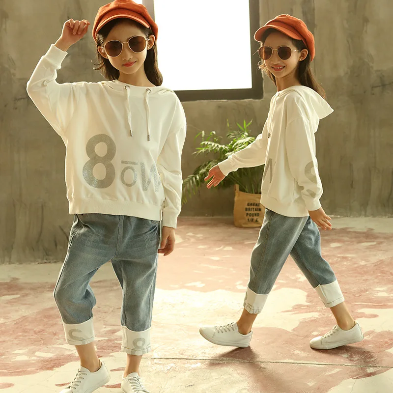 Новинка 2019 спортивный костюм для девочек комплекты одежды детей спортивная