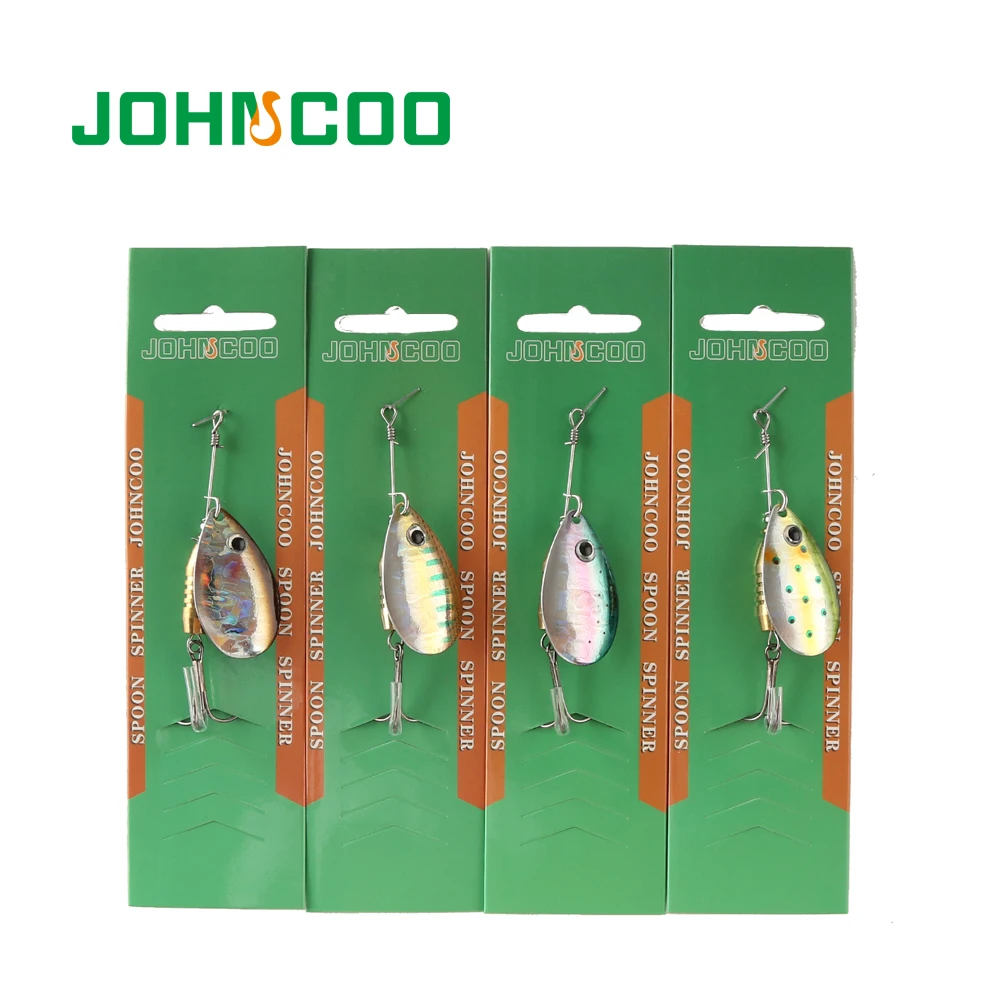JOHNCOO новинка Спиннер приманка 1 шт. рыболовная металлическая ложка 5 6 г 10 14 медное