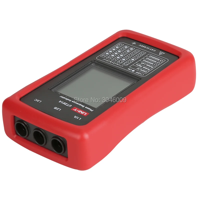 UNI-T UT261A индикатор фазовой последовательности и вращения двигателя; индикатор фазовой последовательности, переменный ток 40-690 В