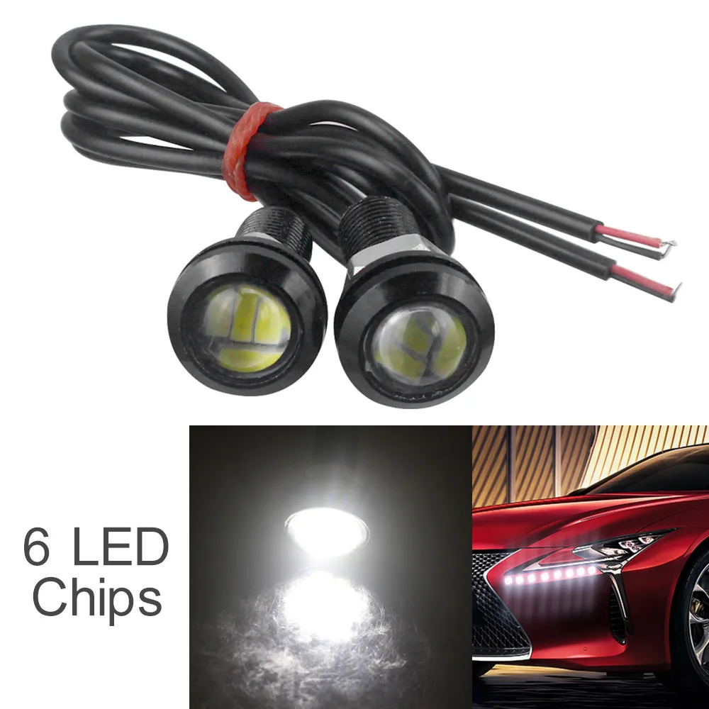 2 шт./лот водонепроницаемый 12 В 15 Вт 6 LED Eagle Eye Автомобильная противотуманная фара