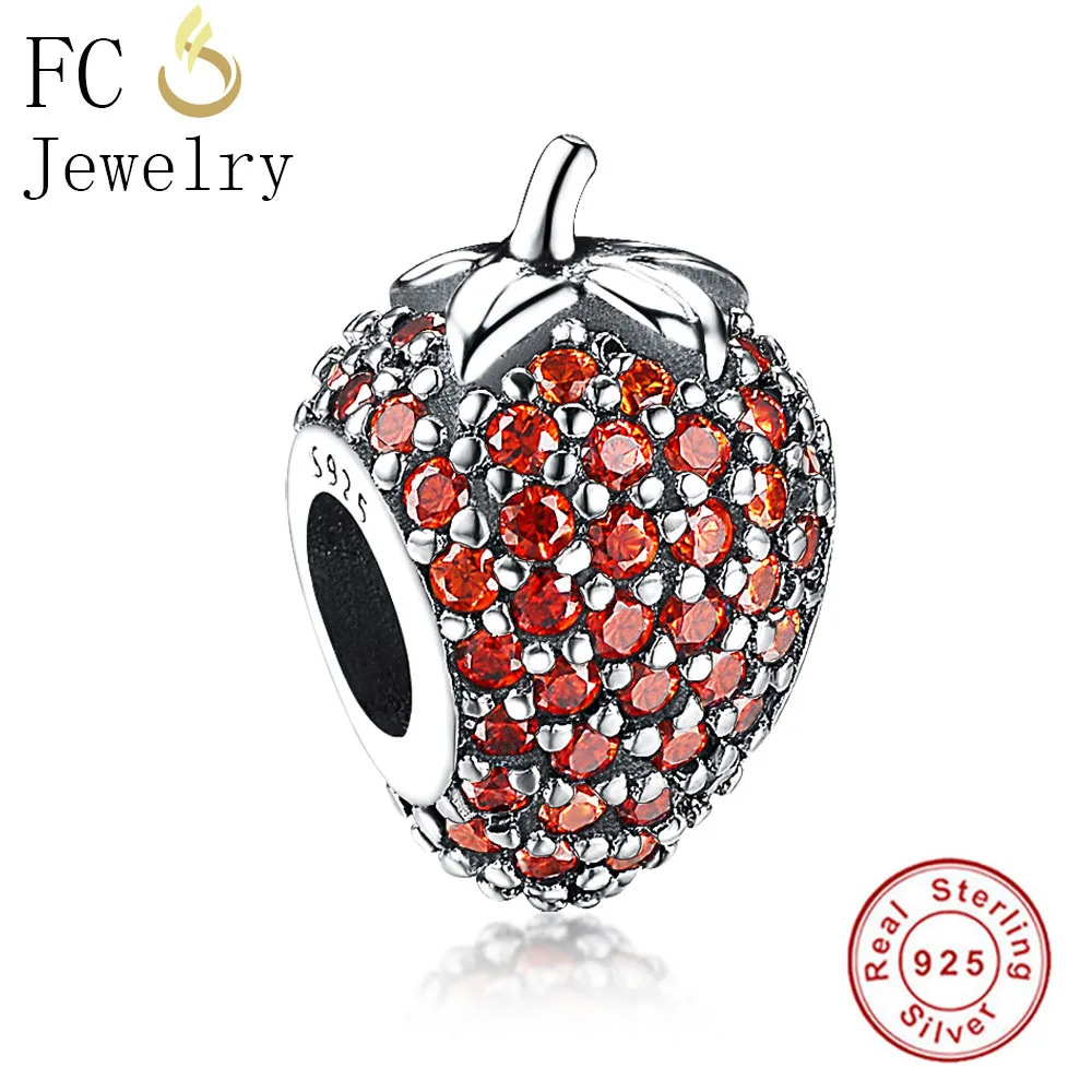 FC0353 FC ювелирное изделие, браслет Pandora, 925 серебро, животное, фрукты, цирконий, лист, цветок, бусина, для создания рефлексиона, для женщин, Berloque - Цвет: FC0353