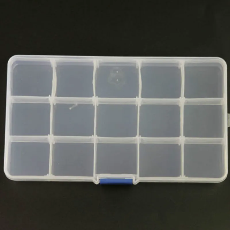 Многофункциональный съемный 15 ячеек Пластик ящик для хранения ювелирных изделий