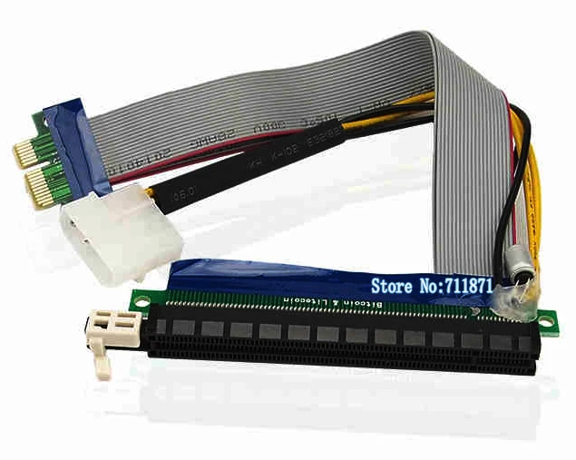 1X к 16X PCI Express Видеокарта удлинитель с внешним источником питания PCI-E конвертер для