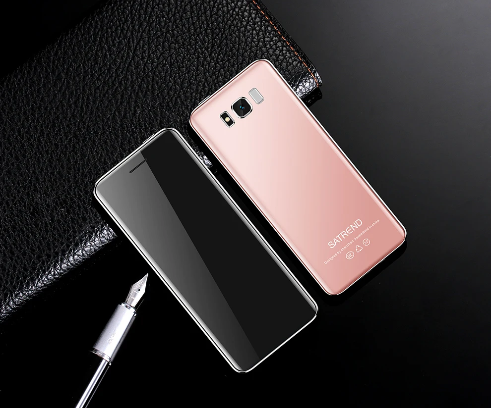 pink Сенсорный ключ ультра тонкий мобильный телефон роскошный дизайн Bluetooth Dialer анти-потеря две sim-карты мини мобильный телефон камера 3,5 мм разъем для наушников - Цвет: pink