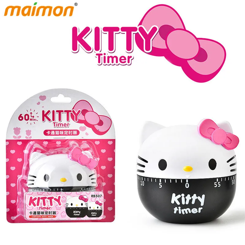 Механический таймер Kawaii Kitty Cat для кухни кухонный будильник обратного отсчета яиц