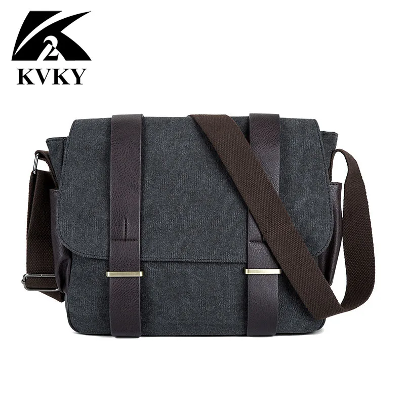 Повседневная мужская сумка через плечо брендовая холщовая дорожная