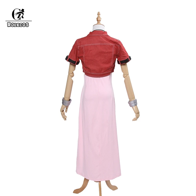 Rolecos последняя фантазия VII Aeris Косплэй FF7 Айрис Косплэй фирменный костюм игра Косплэй полный набор