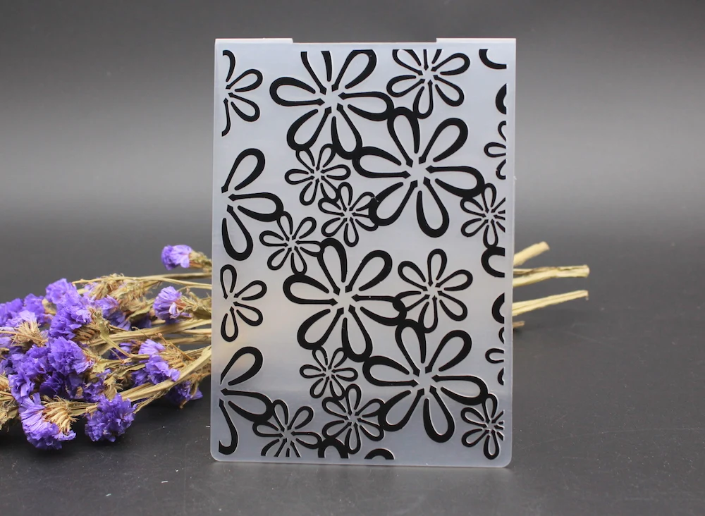 Пластиковая папка для тиснения цветок Весенняя бумага рукоделие альбом