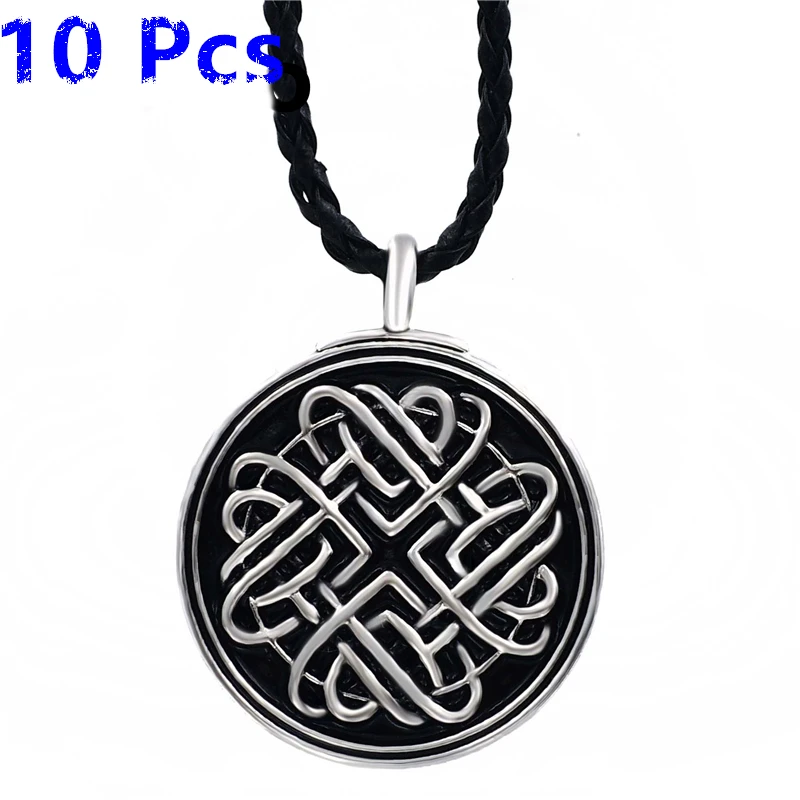 Оптовая продажа 10 шт кельтский бесконечное сердце амулет с узелком мужские