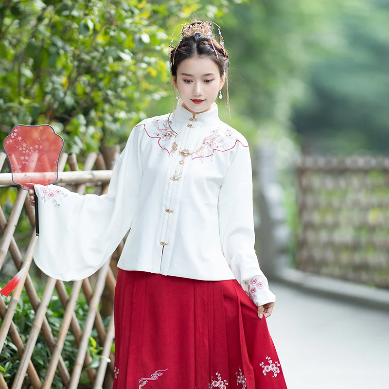 Hanfu танцевальный костюм с вышивкой династии Тан принцессы танцевальная одежда Китайский традиционный старинный национальная одежда ханьфу наряд платье для выступлений на сцене