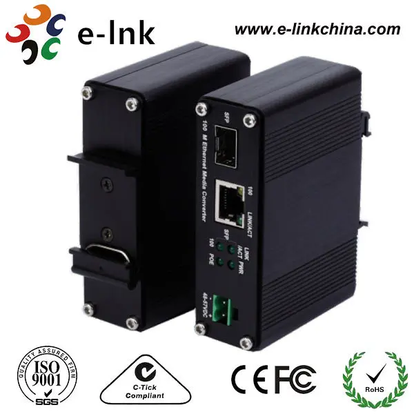 

10/100/1000 Industrial Temperature PoE Media Converters PoE / PoE+ Ethernet to Fiber Converters