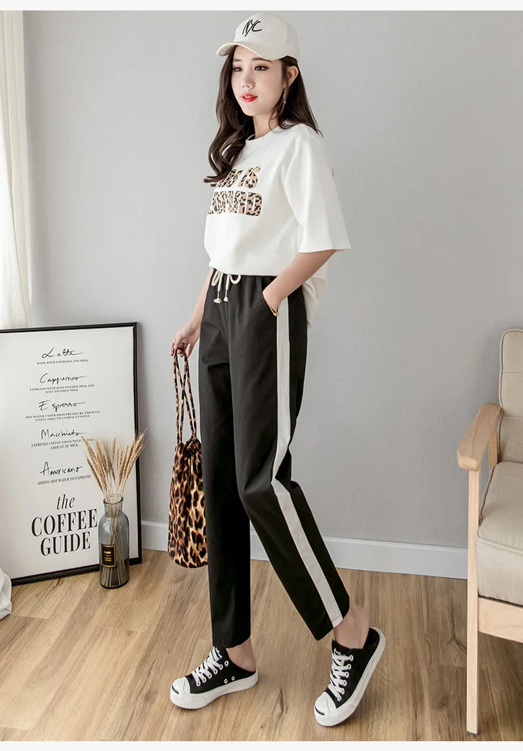 Casual Harem Pants Women's Pantaloni Donna Green Pink Black High Waist Summer Pants Plus Size sweatpants Harajuku Trousers Women