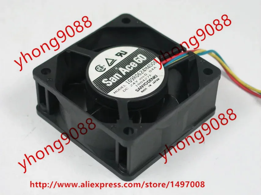 Вентилятор для охлаждения сервера SANYO DENKI 109R0624M4D06 DC 24V 0.40A 60x60x25 мм