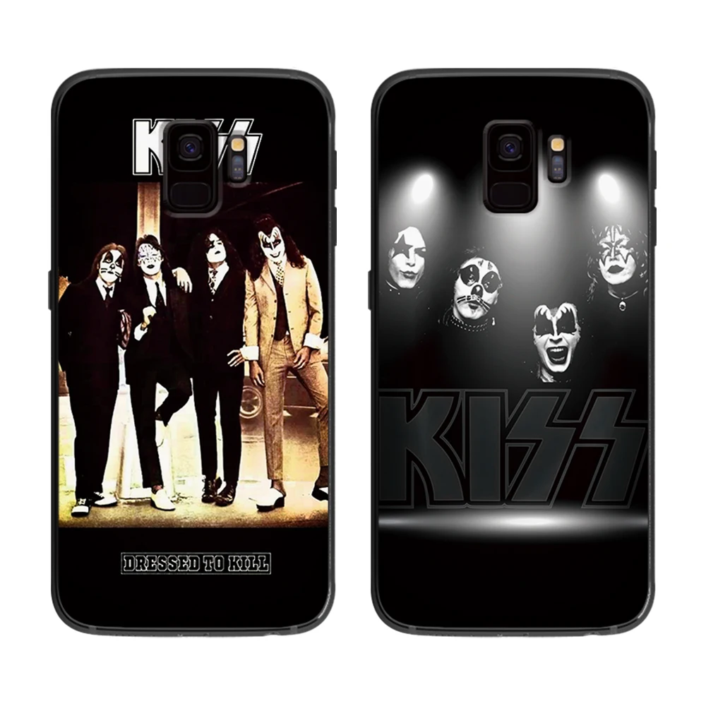 Мягкий чехол для телефона American Rock Kiss Orchestra Samsung Galaxy S6 S7 S8 S9 S10e Plus Note 8 9 | Мобильные