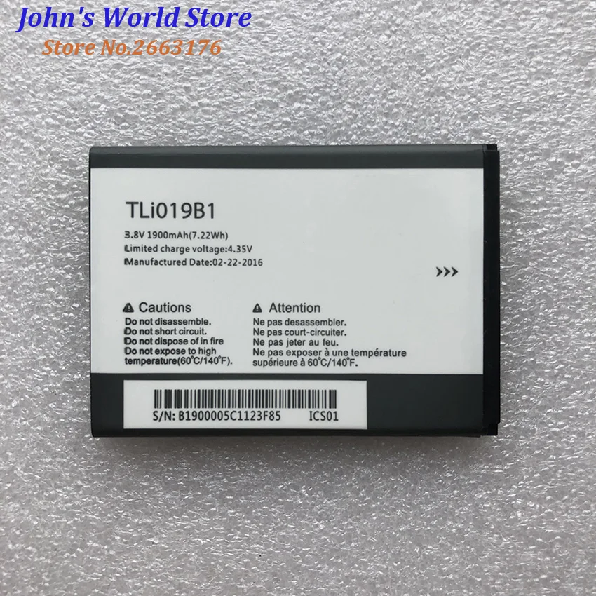 

High Quality NEW TLI019B1 TLi019B2 1900mAh Battery for ALCATEL one touch POP C7 OT-7041 7041D dual CAB1900003C2