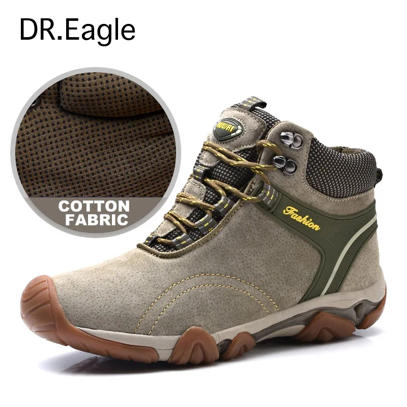 Мужские треккинговые ботинки кожаные для альпинизма водонепроницаемые