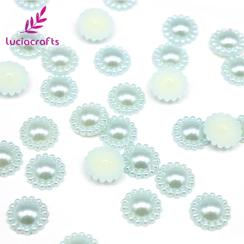 Lucia crafts 10 мм 72 шт цветок полукруглый искусственный жемчуг ABS Flatback цветок полимерные бусины DIY украшения F0308