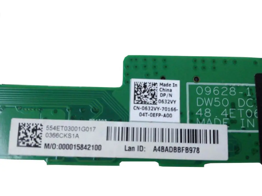 Разъем для аккумулятора Dell Vostro 3500 V3500 USB LAN 48.4ET06.011 632VY 0632VY DC Power|Компьютерные кабели