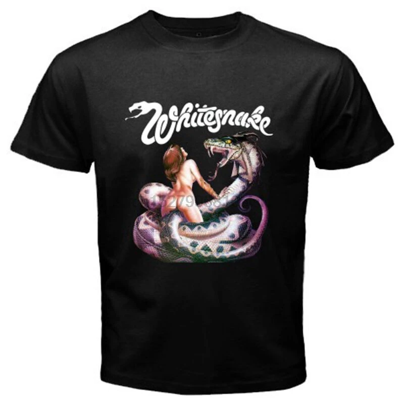 Белая змея Whitesnake Легенда рок-группы Мужская Черная Футболка размер S M L XL 2XL 3XL |