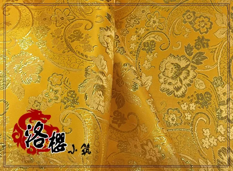 Тканая золотая ткань cheongsam костюм кимоно advanced cos Одежда металлическая Дамасская ткань шириной 1,5 метров