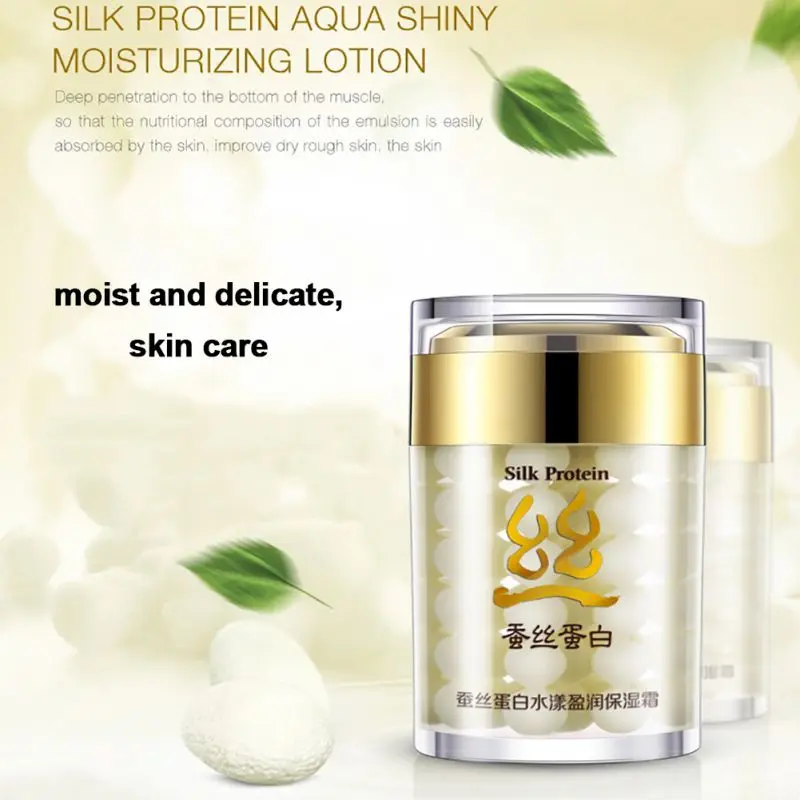 

Silk Protein Deep Moisturizing Face Cream Shrink Pores Skin Care Anti Wrinkle Cream Face Care Whitening Cream New