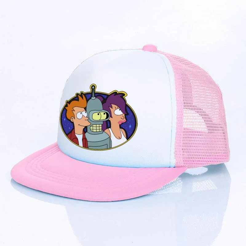 YF10713 Planet Express Rocket Ship Outdorr Mesh Hat For Men Women Futurama Bender Meme Snapback Caps Combat Robot Trucker Cap YF107 - Цвет: YF10713