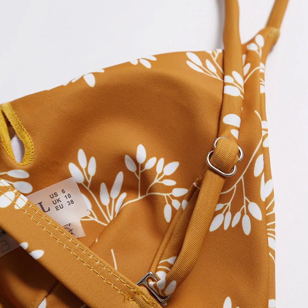 SAGACE повязка купальник бикини для женщин желтый комплект 2019 ванный печати Слинг