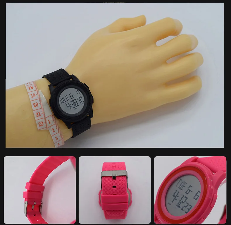 Bounabay waterproof wrist digital watches for men digitais watch running mens man digitales clock silicone led cheap stopwatch | Наручные