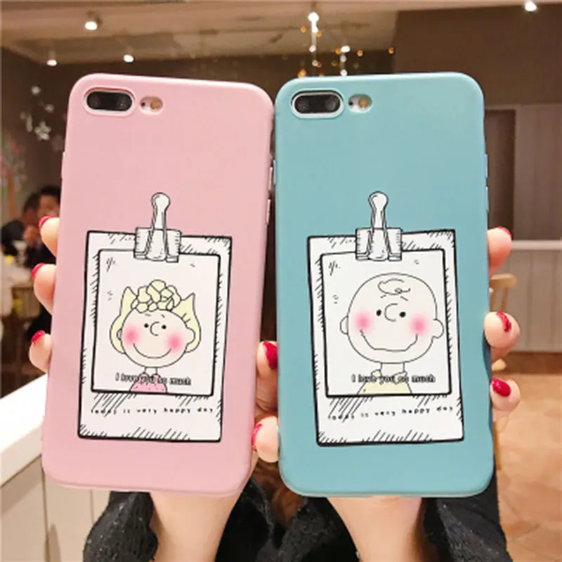 2019 fashion cute mobile phone case women cartoons pictures Multi-color dust-proof and shatter-resistant |