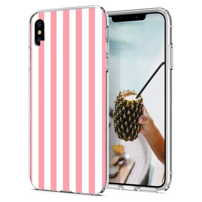 ТПУ Роскошный чехол для iPhone 7 8 Plus 6 S/6 мягкий дизайн звезда точка розовый X XS XR Max