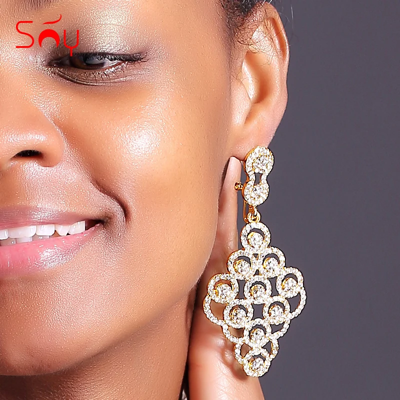 Классические ювелирные изделия Sunny Jewelry большие серьги для женщин длинные