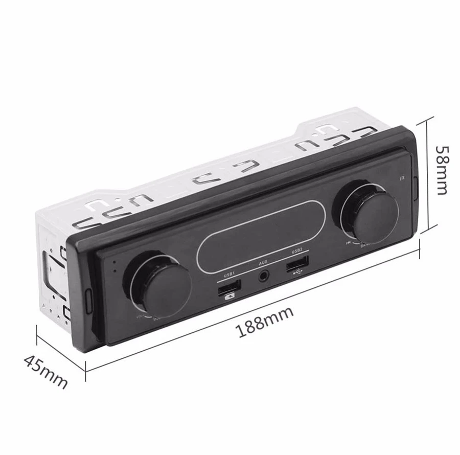 Автомагнитола 1 DIN стерео плеер MP3 Авторадио автомобильный аудио с Bluetooth