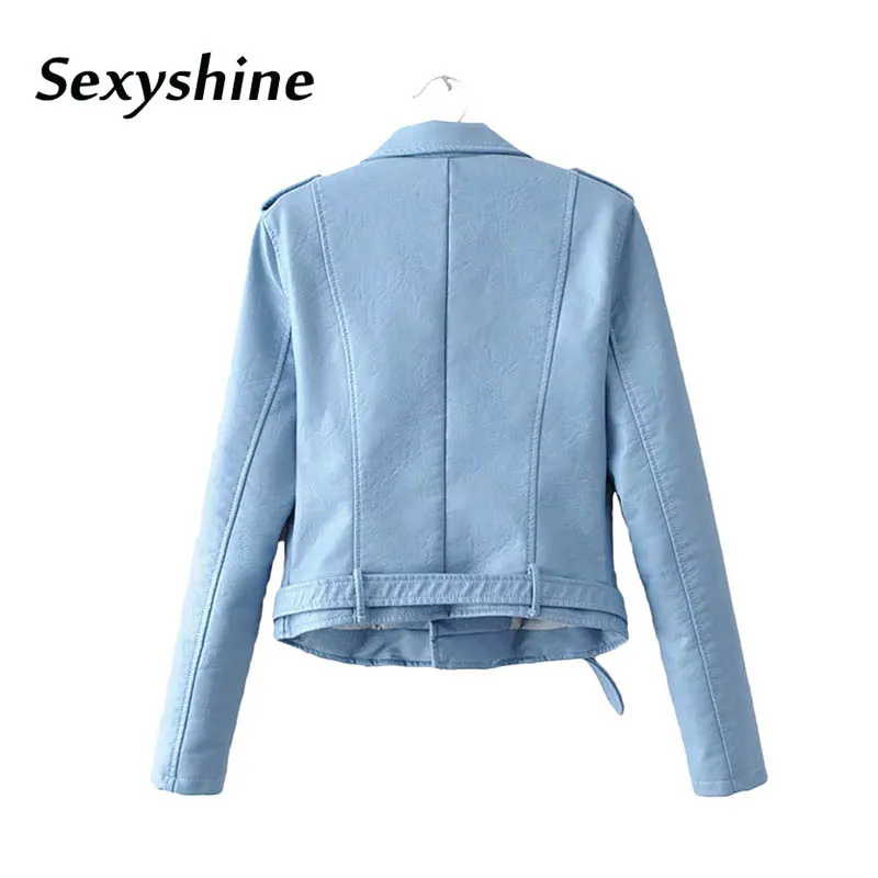 Куртки для женщин из искусственной кожи на осень-зиму 2018 года красные, черные, розовые и желтые, панковский стиль, байкерские, мото, короткий воротник с отворотом, женские пальто и топы.