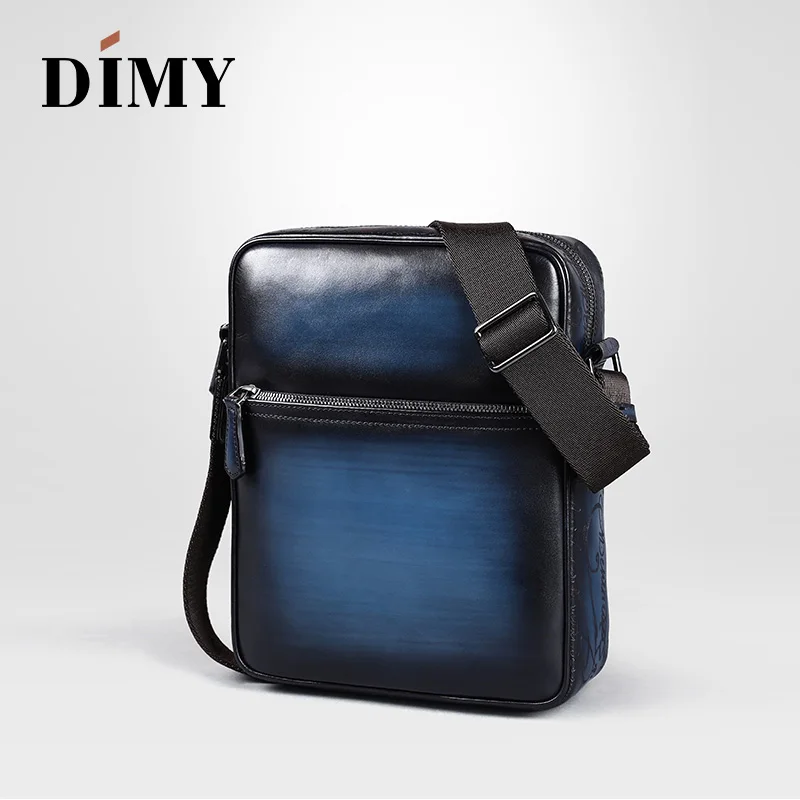 DIMY сумки-мессенджеры винтажные мужские сумки через плечо из натуральной кожи для
