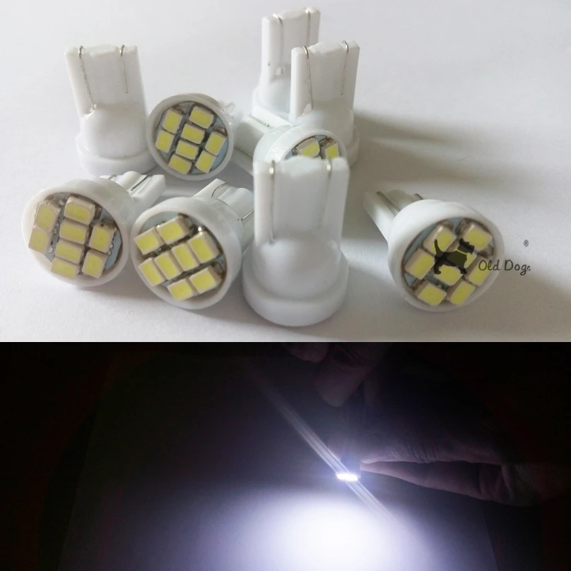 200 шт. светодиодный T10 8 smd 1206 8led 8SMD интерьера автомобиля светильник 194 168 192 W5W 3020
