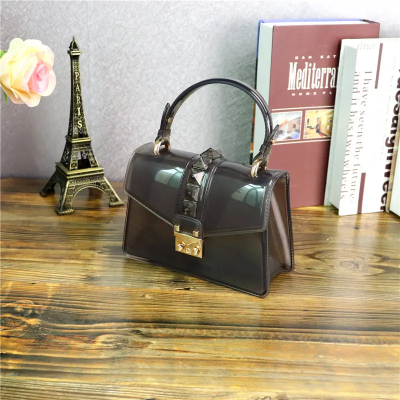 Роскошные сумки из ПВХ Желейная сумка для женщин с ручками от известного бренда