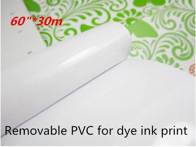 

60"*30m wide format printing removable vinyl rolls & water based pvc stiker