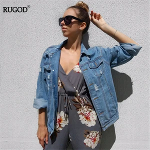 Женские базовые пальто весна и осень женские джинсовые куртки 2020 универсальные свободные женские джинсовые куртки с длинным рукавом Повседневная шикарная верхняя одежда