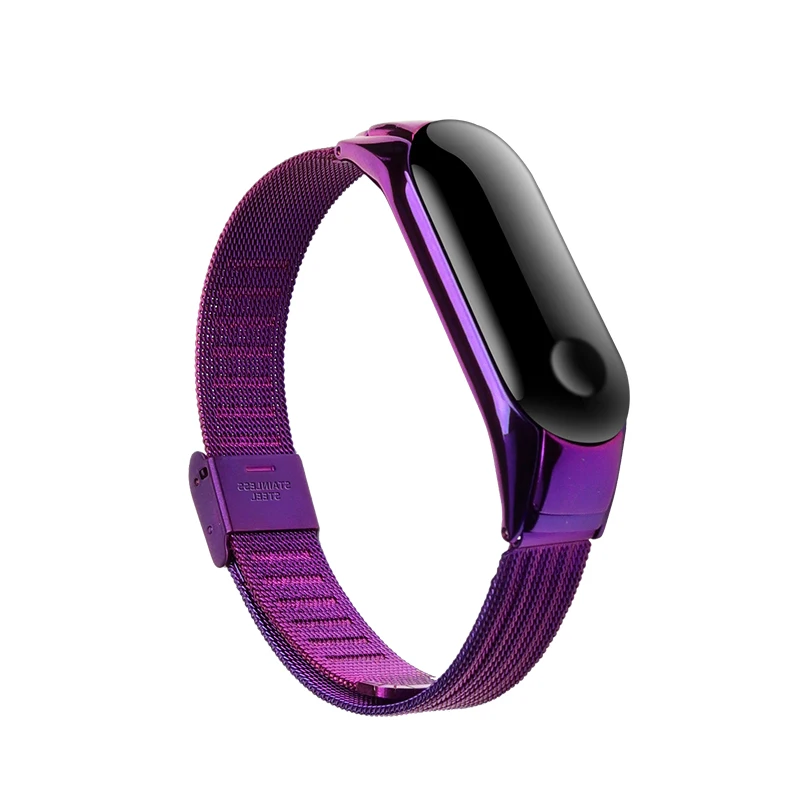 purple Mi lanese браслет для xiaomi mi band 3 сменный ремешок регулируемый размер быстросъемный mi band 3 ремешок - Цвет: purple